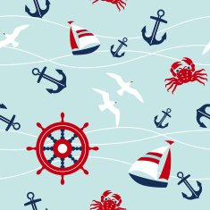 Sea seamless pattern N23