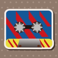 Audiotape theme elements vector eps N154