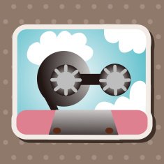 Audiotape theme elements vector eps N157