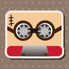 Audiotape theme elements vector eps N159