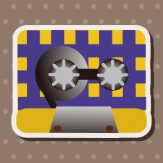 Audiotape theme elements vector eps N160