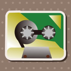 Audiotape theme elements vector eps N161