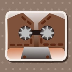 Audiotape theme elements vector eps N163