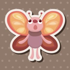 butterfly theme elements vector eps N24