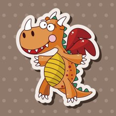 dragon theme elements vector eps N58