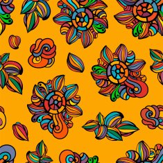 seamless colorful floral background wallpaper pattern N8