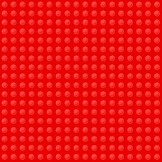 Red Seamless Background of Plastic Construction Block Vector