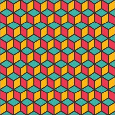 creative cube block pattern design