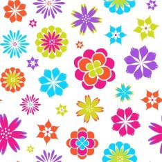 Colorful flower pattern N4