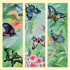 Floral cards on yellow background N37