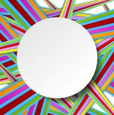 Colorful stripes and grey circle