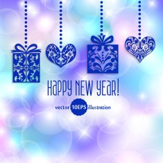 Vector Merry Christmas and Happy New Year