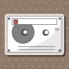 Audiotape theme elements vector eps N168