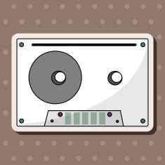 Audiotape theme elements vector eps N171