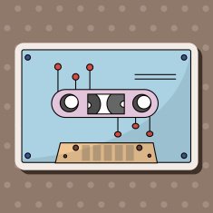 Audiotape theme elements vector eps N172