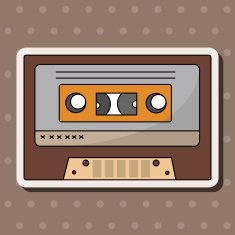 Audiotape theme elements vector eps N176