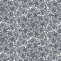 Seamless ornate floral pattern N7
