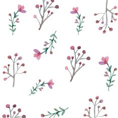 Flowers and leaves pattern N3
