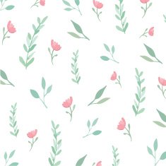 Flowers and leaves pattern N4