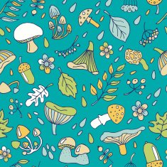 Autumn background with mushrooms N4