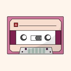 Audiotape theme elements vector eps N179