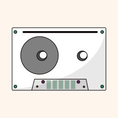 Audiotape theme elements vector eps N183
