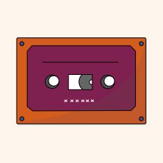 Audiotape theme elements vector eps N185