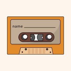 Audiotape theme elements vector eps N187