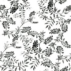 Wild flowers seamless pattern on white background N10