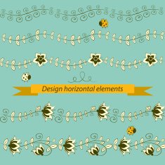 horizontal elements Vector illustration