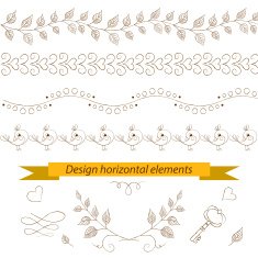 horizontal elements Vector illustration N2