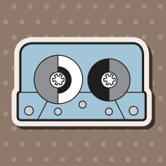 Audiotape theme elements vector eps N197