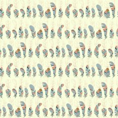 seamless lines of cartoon feathers pattern