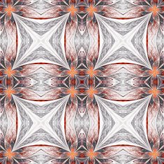 Symmetrical flower pattern in stained-glass window style on light N5