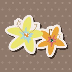 flower theme elements vector eps N199