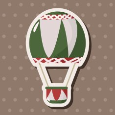 style hot air ballon theme elements vector eps N110