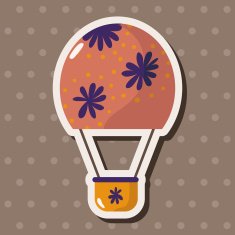 style hot air ballon theme elements vector eps N111
