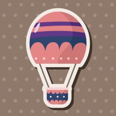style hot air ballon theme elements vector eps N113