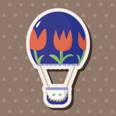 style hot air ballon theme elements vector eps N115