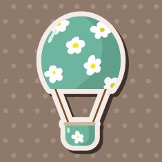 style hot air ballon theme elements vector eps N116