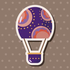 style hot air ballon theme elements vector eps N117