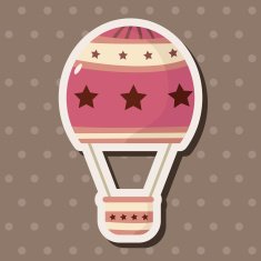 style hot air ballon theme elements vector eps N118