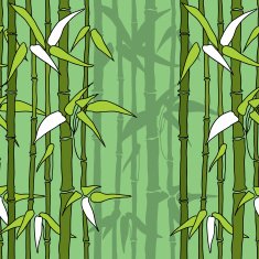 Seamless pattern with bamboos
