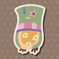 owl cartoon theme elements vector eps N49