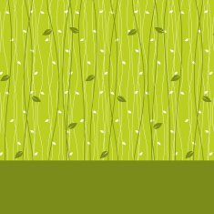 Abstract card design with leaves seamless pattern background