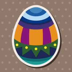 easter egg flat icon elements background eps10 N32