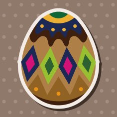 easter egg flat icon elements background eps10 N34