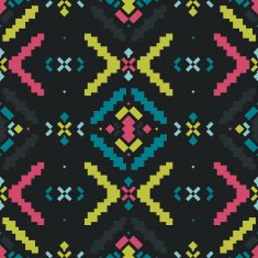 Vector Geometric background Tribal seamless pattern