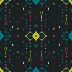 Vector Geometric background Tribal seamless pattern N2