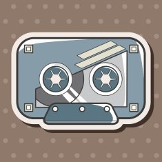 Audiotape theme elements vector eps N205